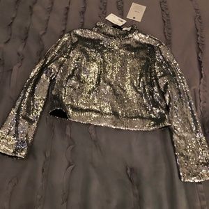 SALE!  A.L.C. Crop Sequin Top